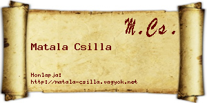 Matala Csilla névjegykártya